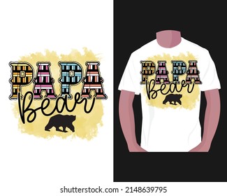 papa bear.Father's day sublimation t-shirt design, sublimation t-shirt design. 