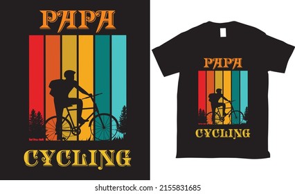 papa cycling Vector tshirt design
