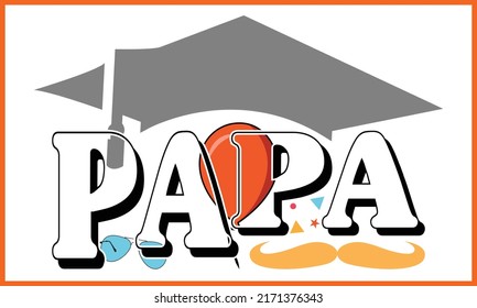 Papa, Father’s Day Typography T-shirt Design.