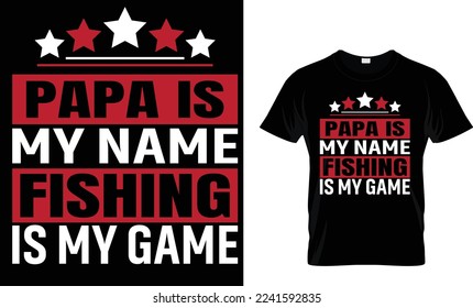 papa fishing t shirt design