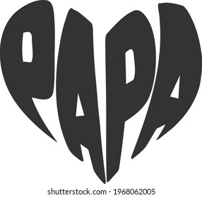 Papa Heart - Father's Day design