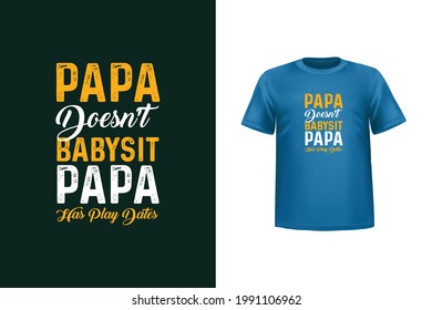 Papa love t shirt design template