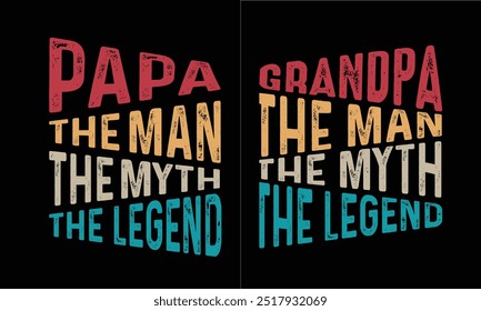 Papa The Man The Myth The Legend Design, Vintage Pais presente Design. 