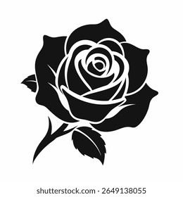 papa meilland rose silhouette vector icon