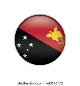 Papa New Guinea Flag Button Stock Vector (Royalty Free) 643146772 ...