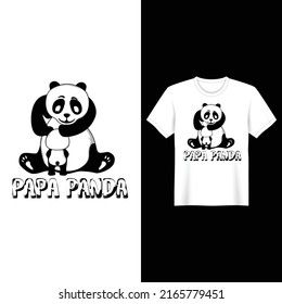 Papa Panda Fathers Day T Shirt Design svg