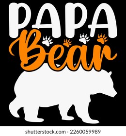 Papa Polar Bear t shirt and mug design vector illustration