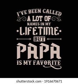 Papa t shirt design concept.vector illustrator