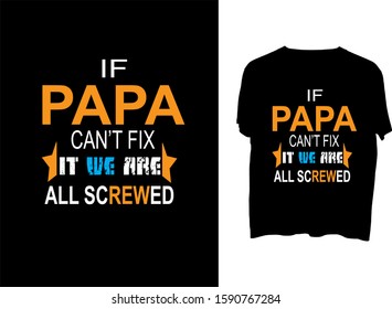 Papa t shirt design vector template