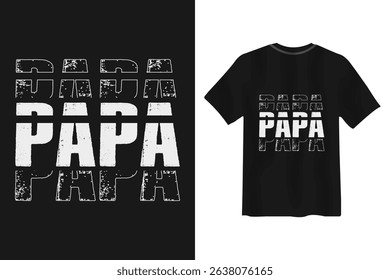Papa text design on t-shirt for father's day