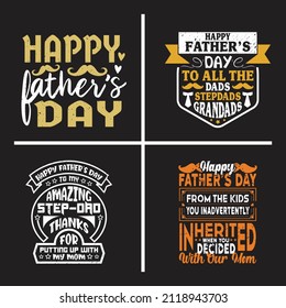 Papa typographic quotes design vector bundle.