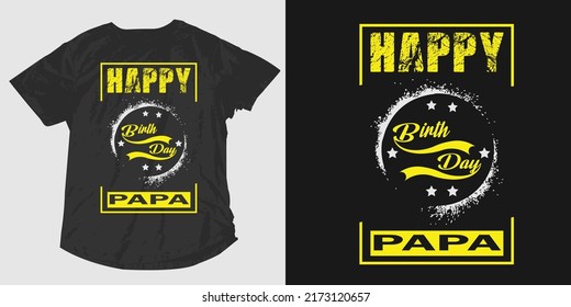 Papa typography t-shirt design template