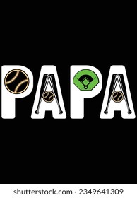 Papa vector art design, eps file. design file for t-shirt. SVG, EPS cuttable design file