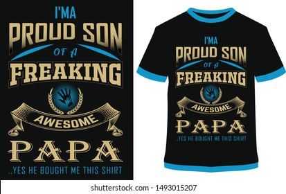 Papa vector design illustration, it can use for label, logo, sign, sticker or printing for the t-shirt.