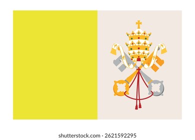 Papal Coat of Arms Keys of Heaven Vatican Flag Symbol Identity Icon Religious Crest