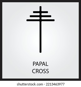 Papal Cross Religious Icon Vector File