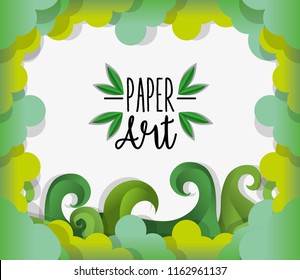 Papar art nature frame