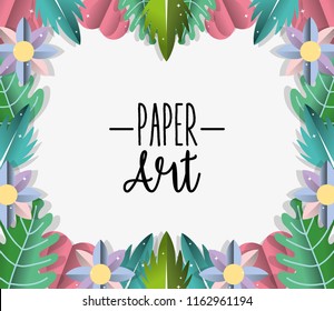 Papar art nature frame