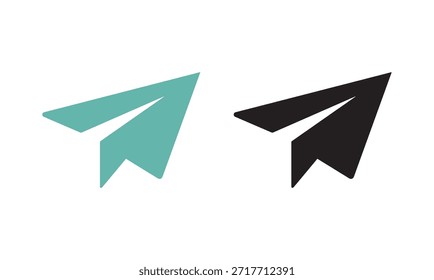 Papar Plane Flat Icon Ilustración vectorial aislada archivo eps.