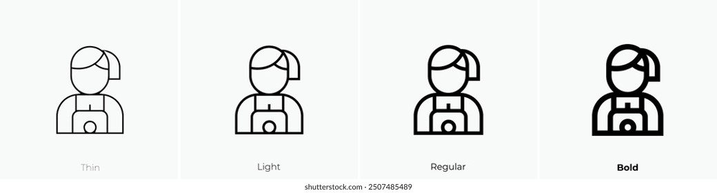 paparazzi icon. Thin, Light Regular And Bold style design isolated on white background