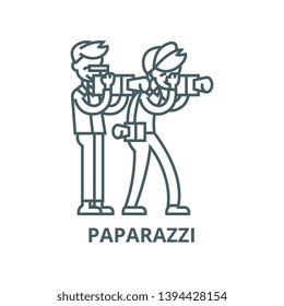 Paparazzi vector line icon, linear concept, outline sign, symbol