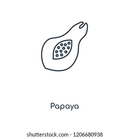 Papaya concept line icon. Linear Papaya concept outline symbol design. This simple element illustration can be used for web and mobile UI/UX.