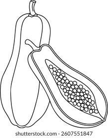 Papaya drawing easy  How to draw A Papaya