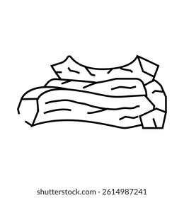 papaya dried fruit line icon vector. papaya dried fruit sign. isolated contour symbol black illustration