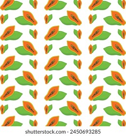 Papaya energizing trendy multicolor repeating pattern vector illustration background design