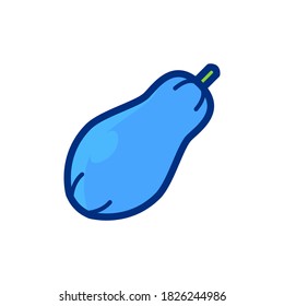 icono de papaya, fruta de contorno plano