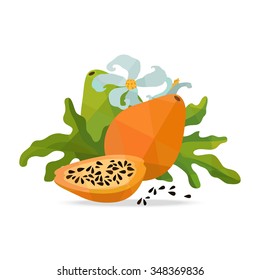 Papaya and flower