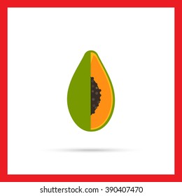 Papaya fruit icon