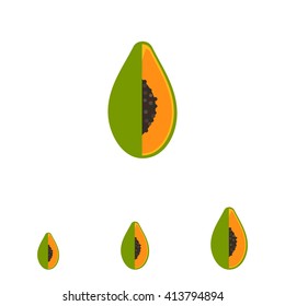 Papaya fruit icon