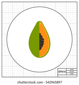 Papaya fruit icon