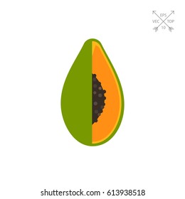 Papaya fruit icon