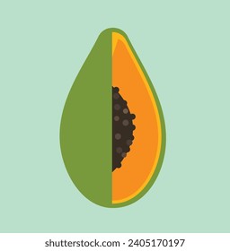 papaya fruit icon design vector