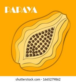 Papaya fruit icon. Poster Advertisement Flyers Vector Illustration