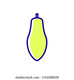 Papaya-Frucht-Symbol, Vektordesign-Vorlage
