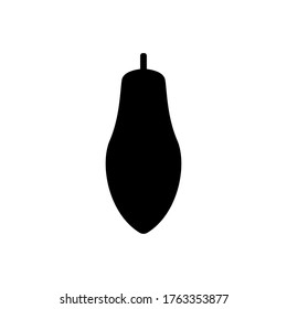 Vector de icono de la fruta de la papaya aislado