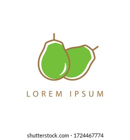 papaya fruit logo design. vector illustration. papaya icon.
