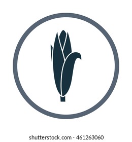 Papaya fruit simple icon on the background