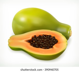 Papaya Fruit. Vector Icon