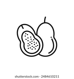 Papaya icon (2) logo sign vector outline