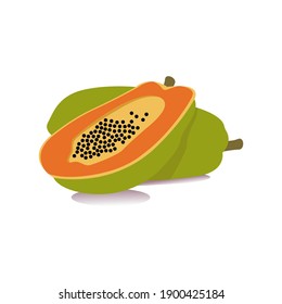 papaya icon of color style vector illustration design