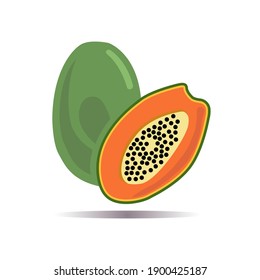 papaya icon of color style vector illustration design