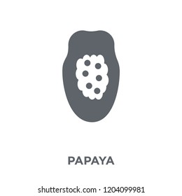 Papaya icon. Papaya design concept from Fruit and vegetables collection. Simple element vector illustration on white background.