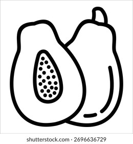 Papaya elemento de icono para el diseño