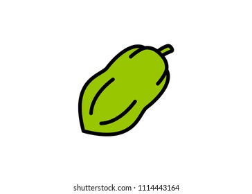 Papaya icon, filled line icon