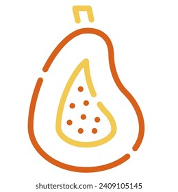 Papaya-Icon-Illustration für Web, App, Infografik usw.