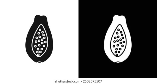 Papaya icon line art vector